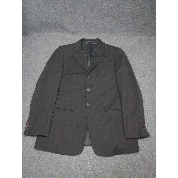 Armani Collezioni Blazer Mens 40R Dark Gray Two Button 100% Wool *Minor‎ defect - Picture 1 of 16